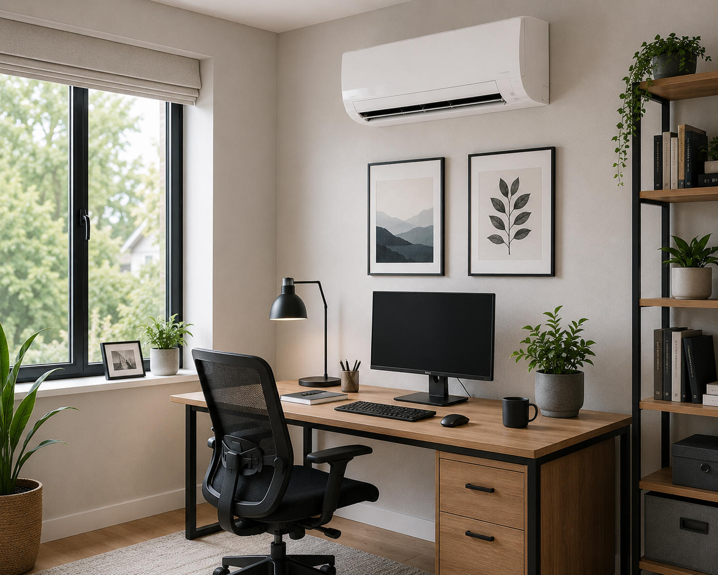 AC installation in a home office in a Fife Home
