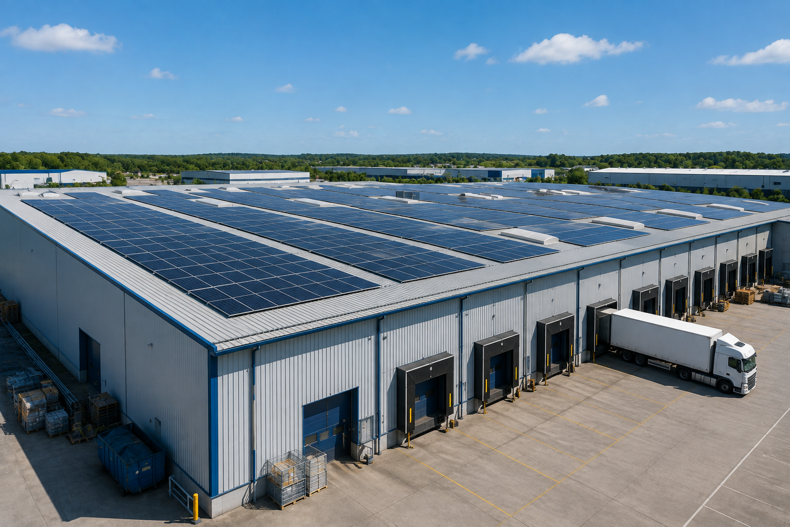 Solar Panes for warehouses in Fife